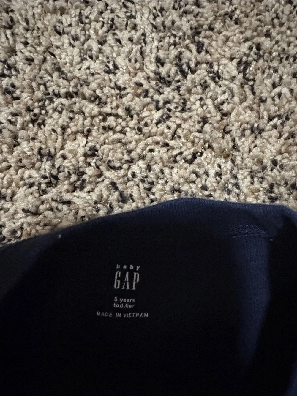 GAP Navy Long-Sleeve Waffle Knit Tee
